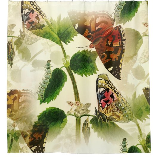 Rideaux De Douche Papillons du jardin (Devant)