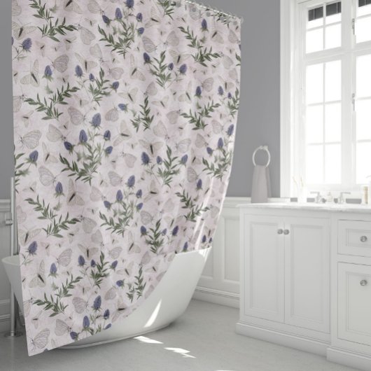 Rideaux De Douche Papillons Élégants Floral