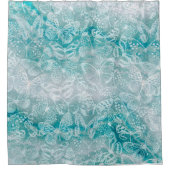 Rideaux De Douche Papillons en marbre vert de mer (Devant)