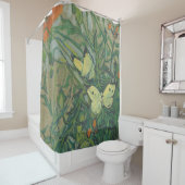 Rideaux De Douche Papillons Et Poppies De Vincent Van Gogh (En situation)