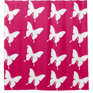 Rideaux De Douche Papillons monarques roses