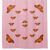 Rideaux De Douche Papillons rose (Devant)
