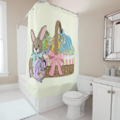 Rideaux De Douche Pâques Panier Dragons Oeufs (En situation)