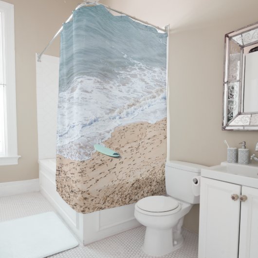 Rideaux De Douche Paradis des surfeurs #5 #surf #wall #art (En situation)
