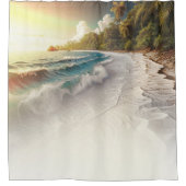 Rideaux De Douche Paradise Beach Sunset Côté rustique (Devant)