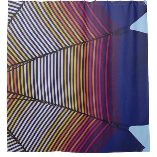 Rideaux De Douche Parapluie bleu et multicolore (Devant)