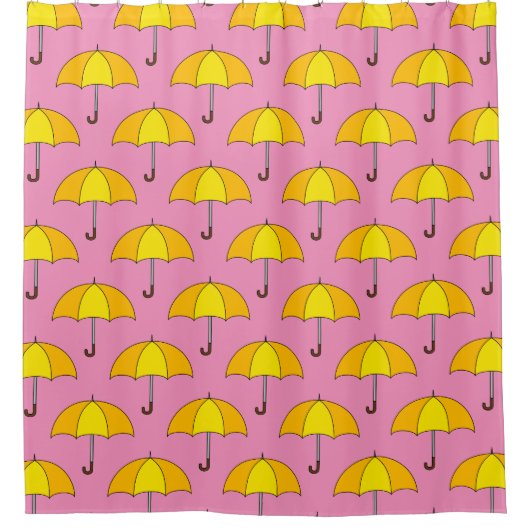 Rideaux De Douche Parapluie jaune (Devant)