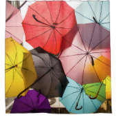 Rideaux De Douche Parapluies flottantes colorées amusantes (Devant)