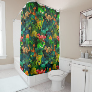 Rideaux De Douche Parc Dinosaur
