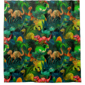 Rideaux De Douche Parc Dinosaur (Devant)