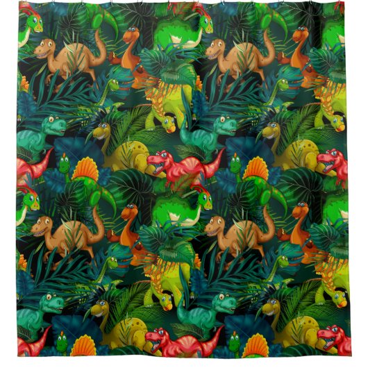 Rideaux De Douche Parc Dinosaur (Devant)