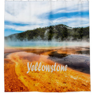 Rideaux De Douche Parc national de Yellowstone Montagnes Nature Anim