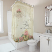 Rideaux De Douche Parchment Romance Roses Paris Chandelier parisien (En situation)