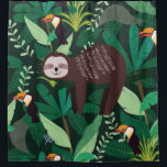 Rideaux De Douche Paresse mignonne en vert tropical illustration mot<br><div class="desc">Paresse mignonne en vert tropical illustration motif</div>