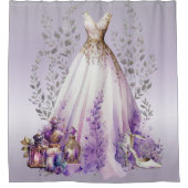 Rideaux De Douche Parfum et lavande | Beau Fleur sauvage violet (Devant)