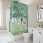 RIDEAUX DE DOUCHE PARIS AU BOIS DE BOULOGNE (En situation)