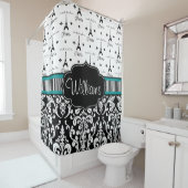 Rideaux De Douche Paris turquoise (En situation)