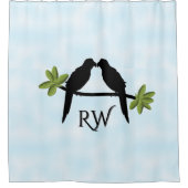 Rideaux De Douche Parrot Love Monogramme (Devant)