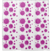 Rideaux De Douche Particule virale pourpre (Devant)