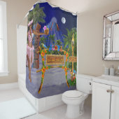 RIDEAUX DE DOUCHE PARTIE DE LUAU (En situation)