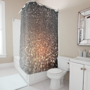 Rideaux De Douche Parties scintillant brillante en cuivre de terre c