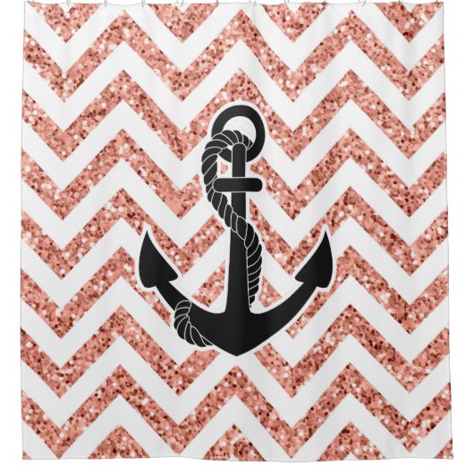 Rideaux De Douche Parties scintillant Chevrons (Devant)