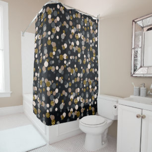 Rideaux De Douche Parties scintillant Confetti Peach, Maple, Grey an