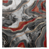 Rideaux De Douche Parties scintillant d'agate de marbre liquide Glam (Devant)