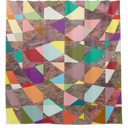 Rideaux De Douche Parties scintillant de couleurs Abstraites (Devant)