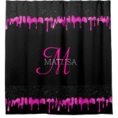 Rideaux De Douche Parties scintillant de déshydratation Monogramme m (Devant)
