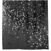 Rideaux De Douche Parties scintillant de la Dame noire gris foncé #1 (Devant)