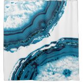 Rideaux De Douche Parties scintillant de l'agent bleu Glam #1 (Devant)