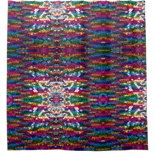 Rideaux De Douche Parties scintillant de séquences métalliques Motif (Devant)