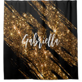 Rideaux De Douche Parties scintillant d'or (Devant)