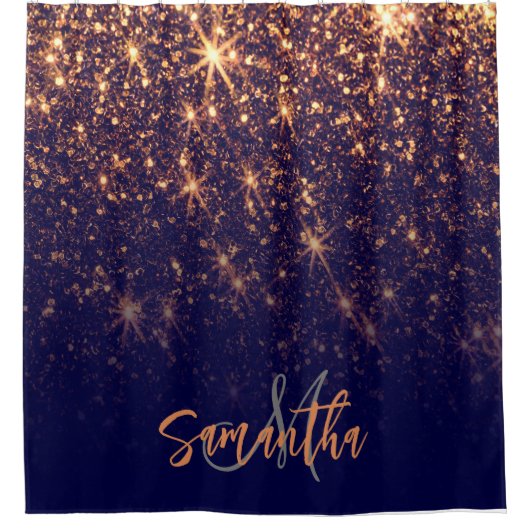 Rideaux De Douche Parties scintillant dorée (Devant)