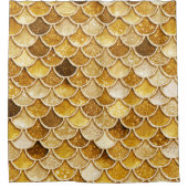 Rideaux De Douche Parties scintillant dorée brillante Sirène Épales  (Devant)