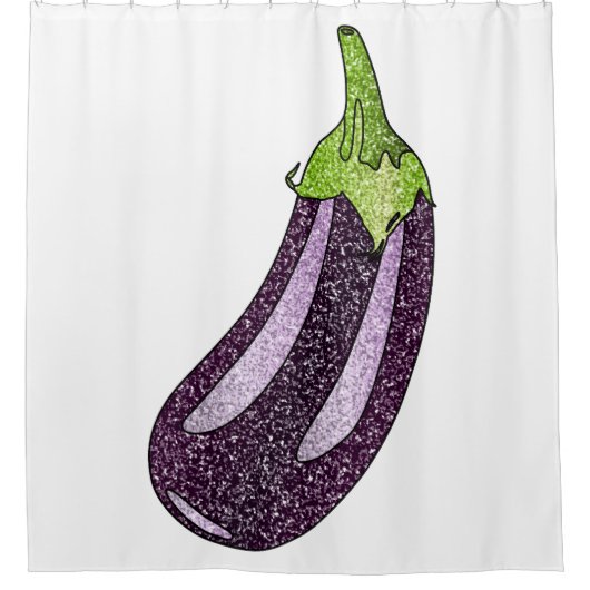 Rideaux De Douche Parties scintillant Eggplant (Devant)