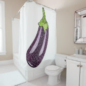 Rideaux De Douche Parties scintillant Eggplant (En situation)