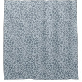 Rideaux De Douche Parties scintillant Empreinte de léopard Denim Blu (Devant)