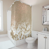 Rideaux De Douche Parties scintillant en or brillant brillant (En situation)