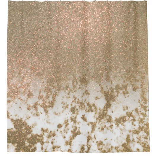 Rideaux De Douche Parties scintillant en or brillant brillant (Devant)