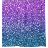 Rideaux De Douche Parties scintillant et étincelles violettes et ble (Devant)