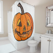Rideaux De Douche Parties scintillant Jack O'Lantern (En situation)