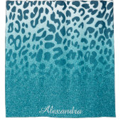 Rideaux De Douche Parties scintillant Leopard (Devant)