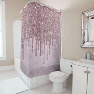Rideaux De Douche Parties scintillant Mauve de dérive   Mélangeur de