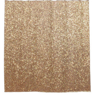 Rideaux De Douche Parties scintillant métallique en cuivre Rose