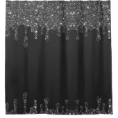 Rideaux De Douche Parties scintillant noire (Devant)