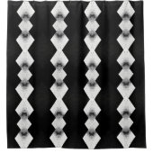 Rideaux De Douche Parties scintillant noire et blanche Diamond Douch (Devant)