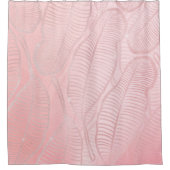 Rideaux De Douche Parties scintillant or rose Banane Feuille (Devant)