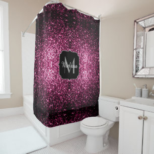 Rideaux De Douche Parties scintillant rose foncé brillant scintille